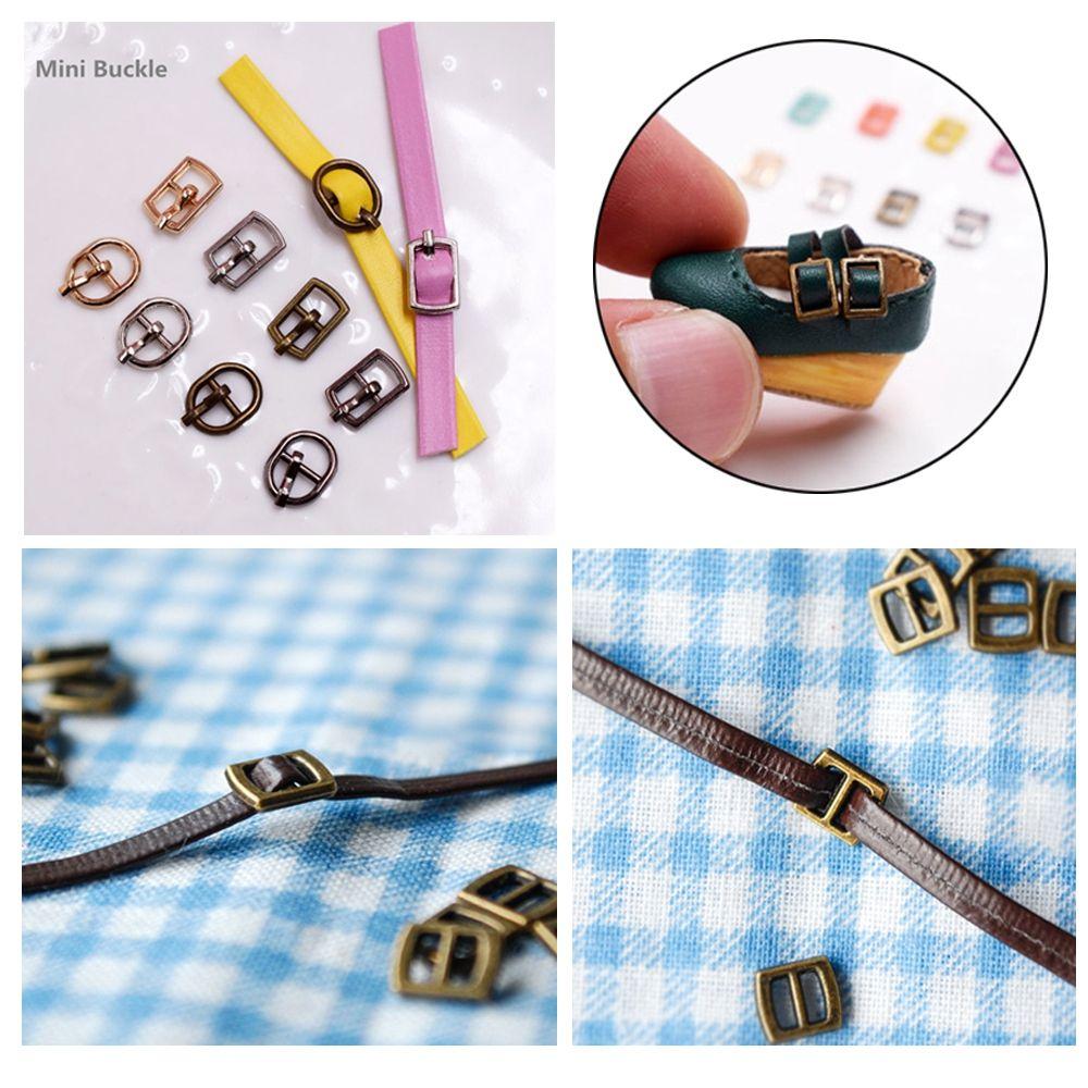 4 colors Mini Ultra-small Diy Dolls Buckles Doll Bags Accessories Belt Buttons Tri-glide Buckle