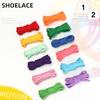 Unisex Solid Color  Flat Semicircular Shoelace  Sneakers Casual Shoelaces Suitable for All Shoes 23 Colors 1 Pair