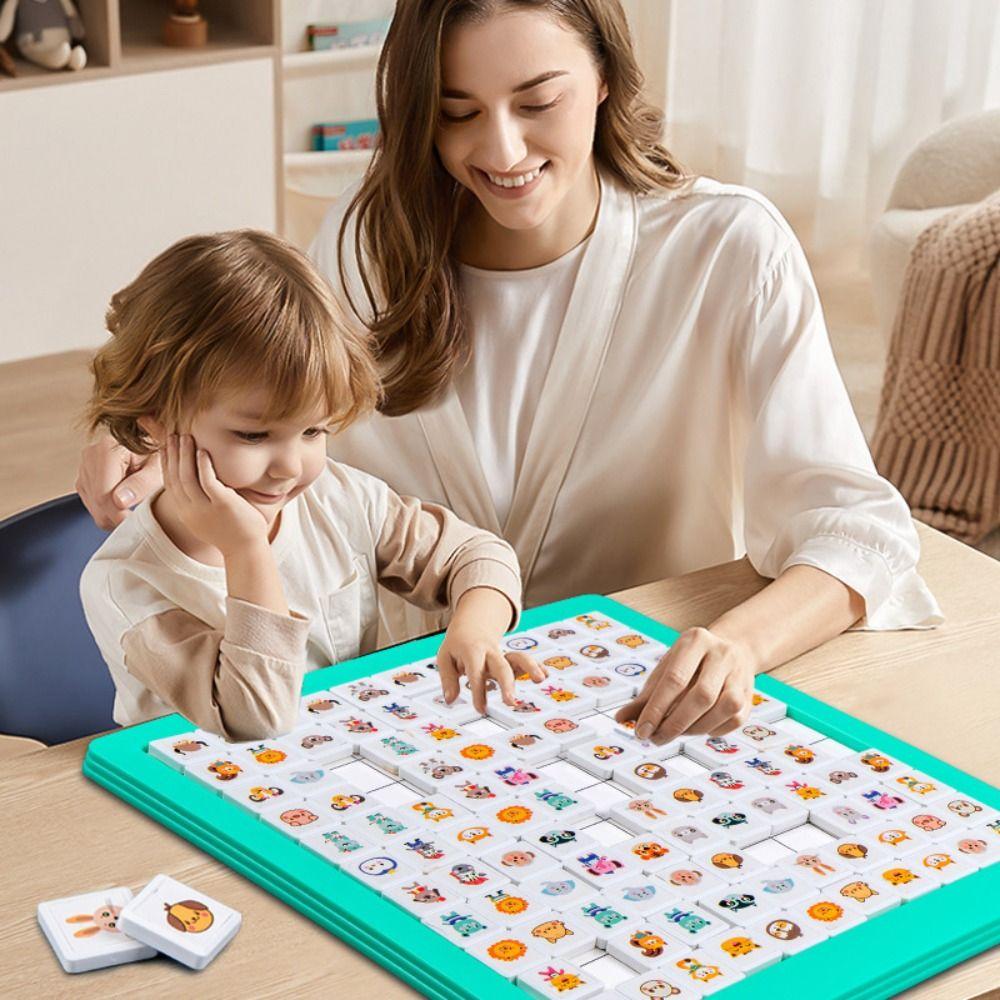 Education Animals Matching Board Game Puzzle Toy Animal Chess Board Games  Parent Child Interaction