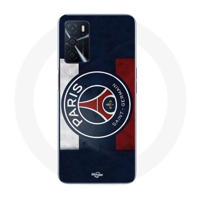 Coque pour Oppo A16S - MANIACASE - Paris Saint Germain - Silicone - Noir - Mixte