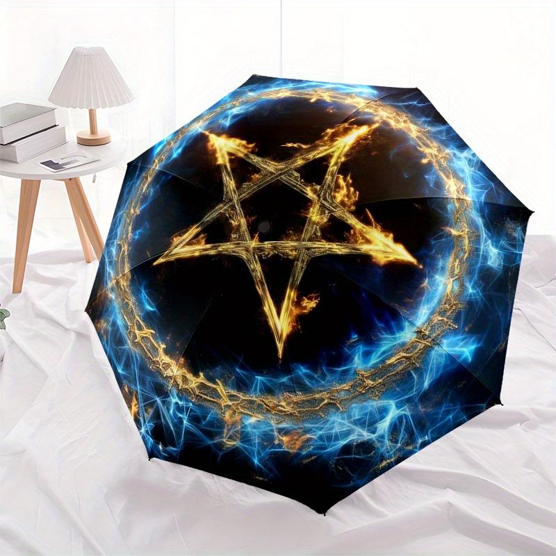 Electric Pentagram Glow-in-the-Dark Sticker Umbrella, Christmas Gift Y352