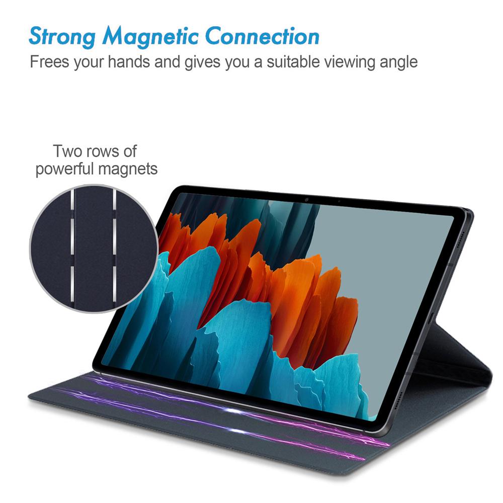 Case For Samsung Galaxy Tab S10 FE Plus Magnetic Stand Cover For Tab S9 FE+ With Pencil Holder For S10 Ultra Auto Sleep Wake