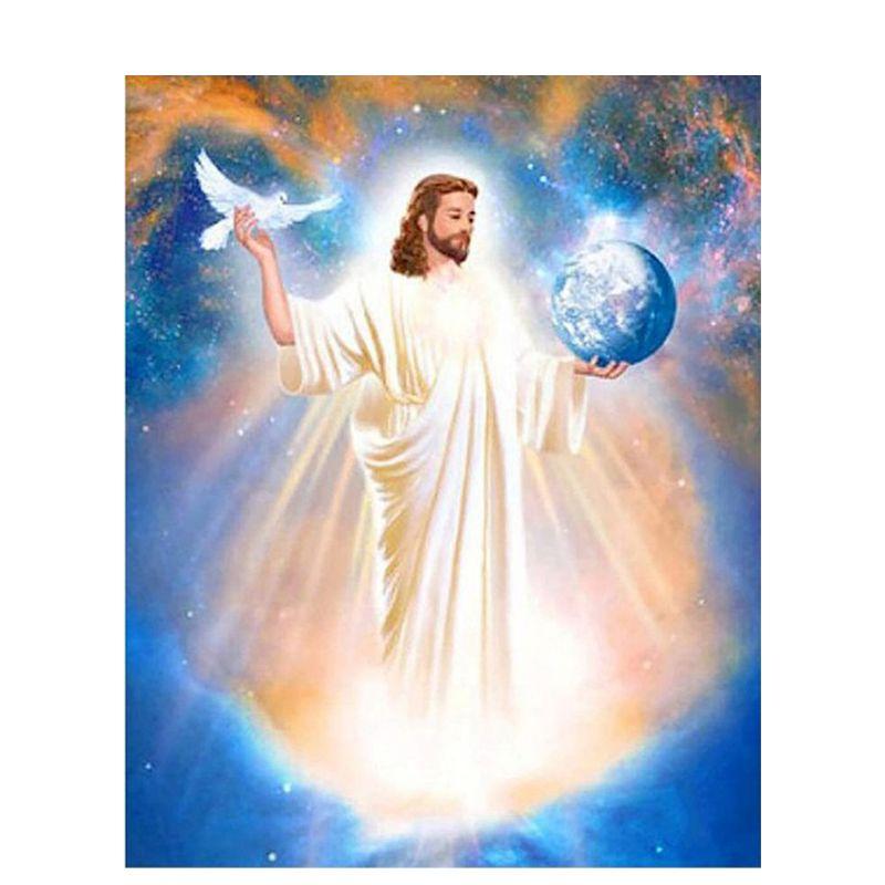 5D Diy Алмазная вышивка Иисус Rhinestone Kit Алмазная картина Религиозные фигурки Мозаика Подарок ручной работы 40*50 см