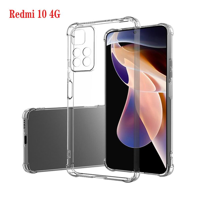 Прозрачный чехол-подушка толщиной 1,5 мм для Xiaomi Redmi 10 4G 2021, противоударная прозрачная крышка Redmi10 4G