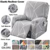 4-Piece/set Recliner Chair Cover Stretch Chair Cover for Recliner Chair Slipcover for Living Room Recliner Protector with Pocket