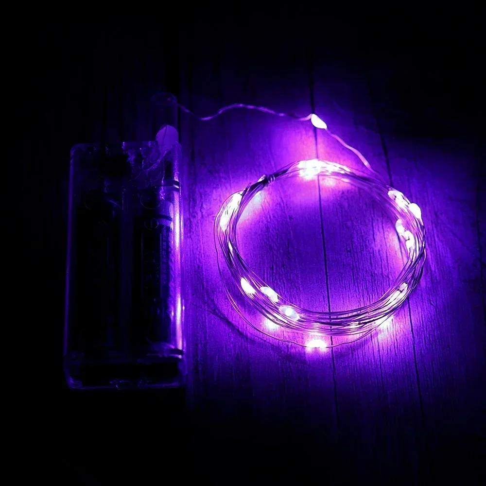 Светодиодные гирлянды из медной проволоки на батарейках, гирлянда, водонепроницаемая, наружная, сказочная подсветка, рождественская, свадебная вечеринка, декор, оптовая продажа