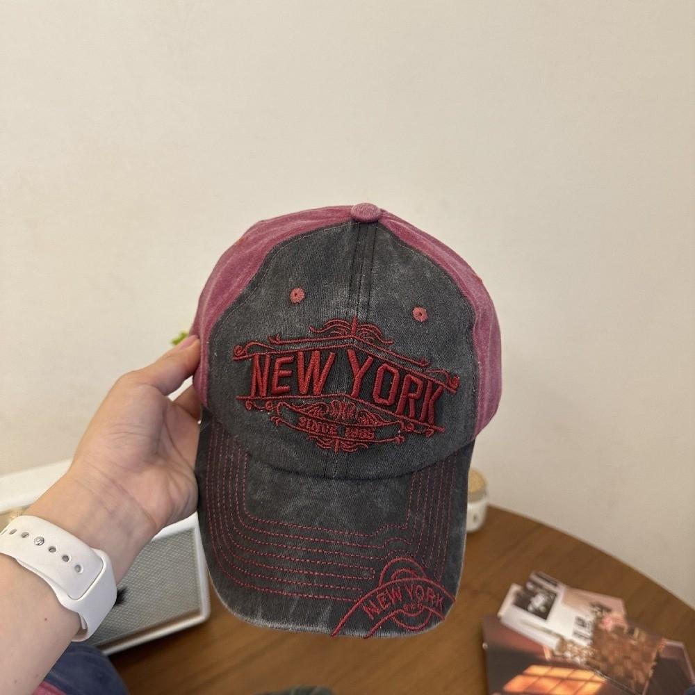 Hip-hop Western Streetwear Hat Adjustable Washed Denim Baseball Hats Vintage Sun Hat  For Man Women