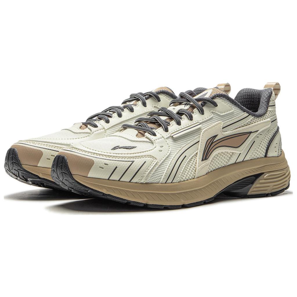 Li Ning Fuyiao 1.5 Тканевая Амортизация Нескользящая Износостойкая Низкие Беговые Кроссовки Мужские Бежевый ARXU013-3