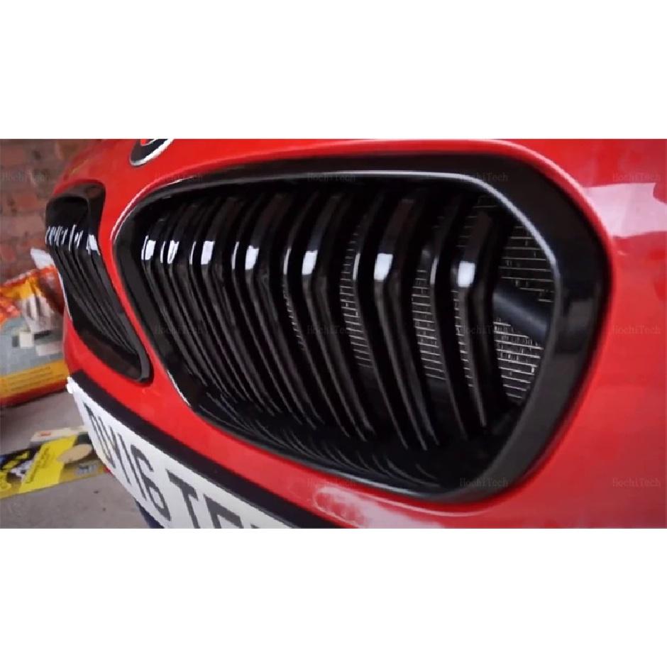 Решетки переднего бампера автомобиля, гоночный гриль для почек для BMW 1 серии F20 F21 LCI 2015-2018, аксессуары, сменная решетка с двойной планкой