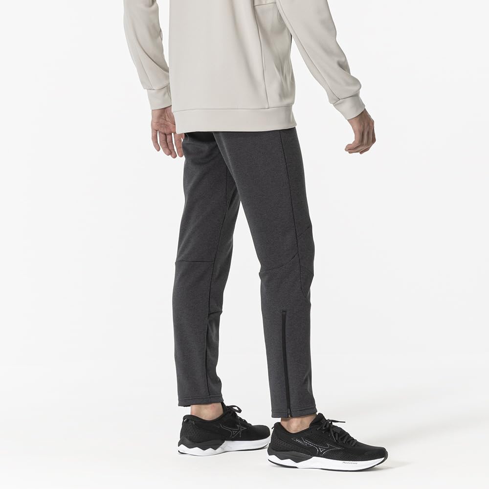 Mizuno Тренировочная одежда, Мягкие эластичные длинные брюки, Удобные и легкие, Джерси, Унисекс, Угольно-серый меланж, 32MDB005