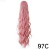 XINRAN Synthetic Long Wavy Ponytail Hair Extensions Claw Clip In Ponytail Hairpiece Natural Black Brown Hair For Women Cosplay Wear