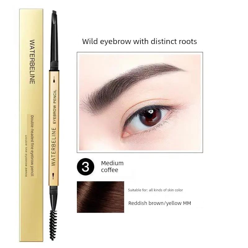 [Buy 1 Get 1 Free] Eyebrow Pencil Long Lasting Waterproof Non-Decolorizing Sweat-Proof Distinct Look Wild Eyebrow Novice Female Official Authentic