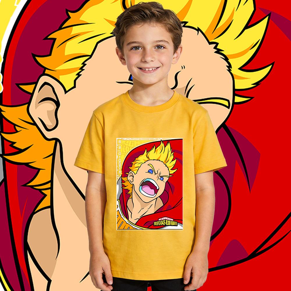 My Hero Academia Lemillion Anime Print Cotton T Shirt Boys Girls Casual Kids Clothes Soft Breathable Summer Top