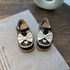 2024 Новые универсальные мягкие кружевные туфли в стиле Лолиты для девочек, кожаные туфли на платформе с Т-образным ремешком, милые детские повседневные мокасины с круглым носком