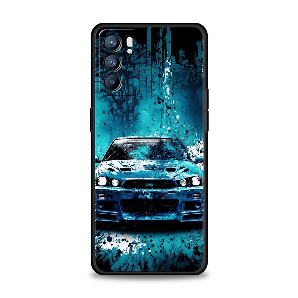 Спортивный автомобиль JDM Tokyo drift Чехол Для Oppo Find X6 Pro X5 A54 A53 A52 A9 A15 A95 A17 A16 A76 A74 A57 Reno7 Reno6 Pro Plus 5G Обложка