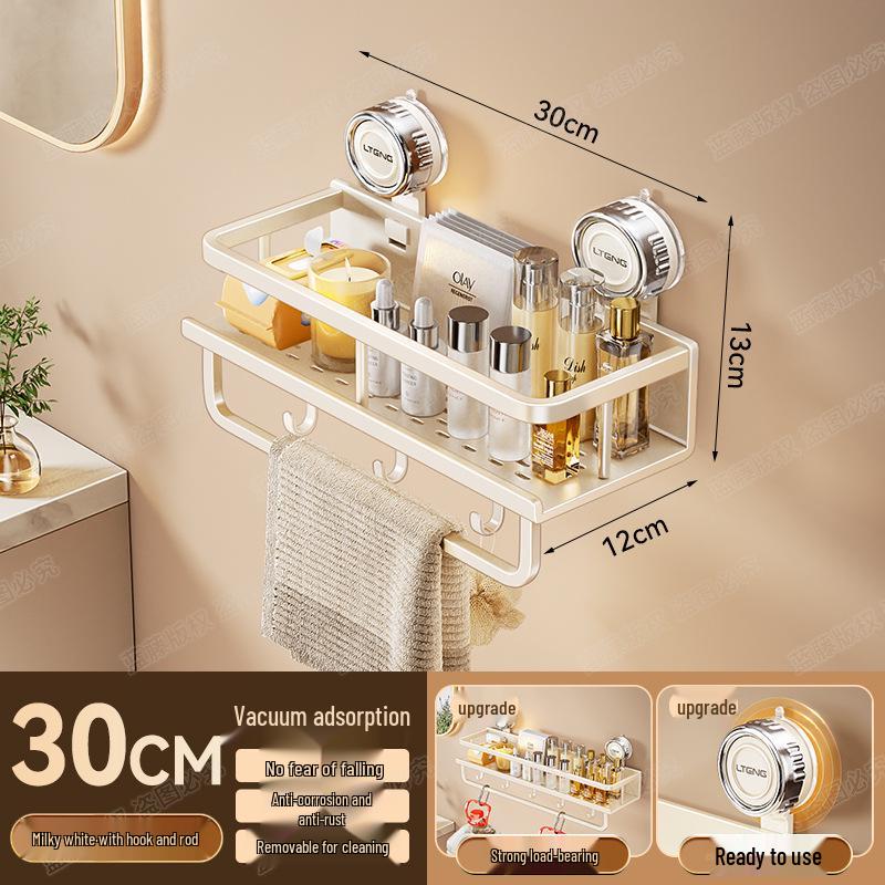 Настенная алюминиевая полка для полотенец и ванной комнаты на присосках