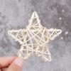 Белая ротанговая звезда Рождественское украшение Плетеные венки Поделки своими руками Домашние украшения Свадебные принадлежности Индонезийская лоза