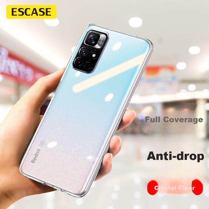 Case And Screen Protector SetRedmi Note11 Phone Case, 5G Transparent Tempered Glass Film, Full Protection Anti-Drop Series, Soft/Transparent