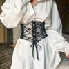 Прозрачный кружевной эластичный пояс Женский пояс Ультраширокий ремень Декорация с юбкой Дизайн Лолита Эластичная поясная печать