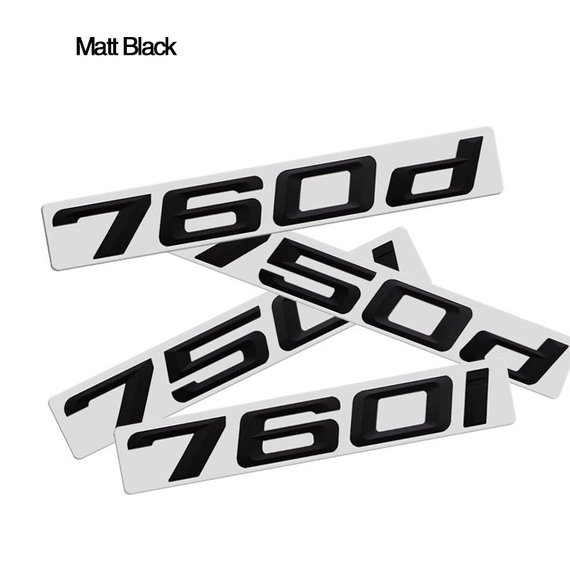 ABS Emblem Glossy Black Car Sticker Badge Decal Body Trunk Decor for BMW 728i 730i 735i 740 745i 750i 760i 730d 740d 750d 760d XM2