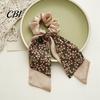Retro Style Hair Band Tie for Women, High Elastic Rubber with Floral Splicing Design, Versatile Ponytail Bun Accessories Elasticity