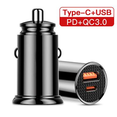 Автомобильное быстрое зарядное устройство 30 Вт Quick Charge 4.0 3.0 USB Type-C с быстрой зарядкой Автомобильное зарядное устройство для телефона