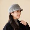 Hat Female Autumn and Winter Woolen Small Fragrant Wind Elegant Bucket Hat Outdoor Retro Felt Hat ·