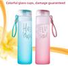 Creative Frosted Eco-Friendly Heat Insulated Water Bottle Modern Simple Design Sealing Cap Cute Gradient Colorful Girly Tea Gift