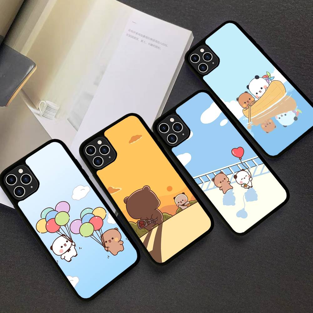 Cute Bubu Dudu Cartoon Phone Case For Iphone 11 12 13 14 15 Pro Max 17 16 Plus Hard PC+TPU Back Cover