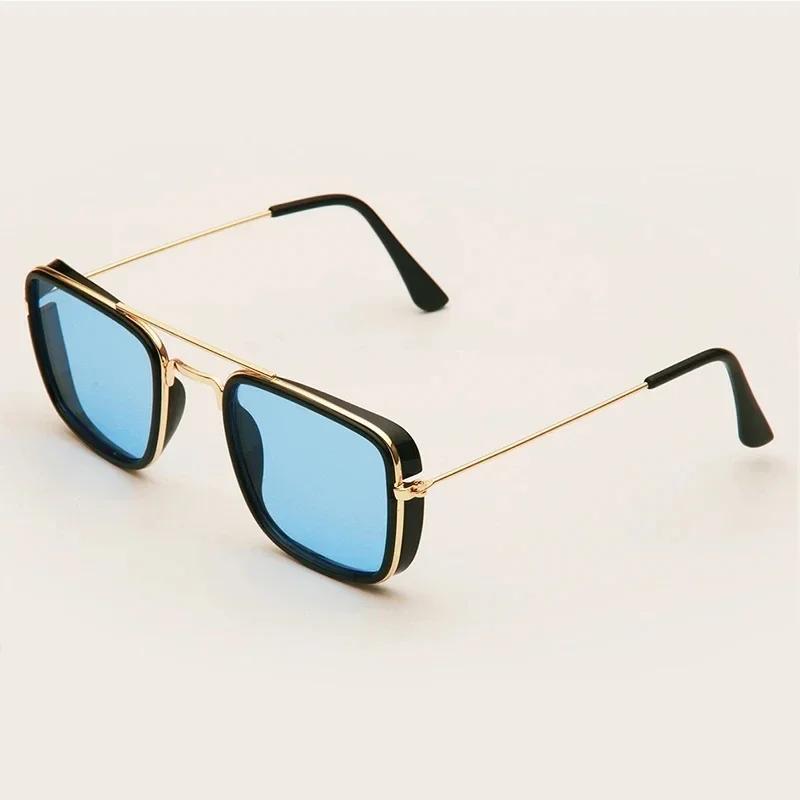 Fashion Sunglasses European and American Metal Small Square Shape Frame Korean Version Eyeglasses Vintage Retro Square Shape Sunglasses UV Protective