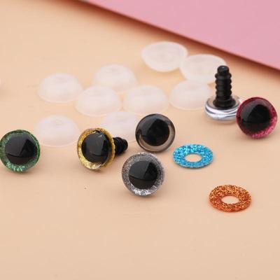 Новые 100 шт. Пластиковые блестящие безопасные игрушечные глаза нетканые материалы с шайбами кукольные глазные яблоки для игрушек ремесла животных кукол изготовление аксессуаров