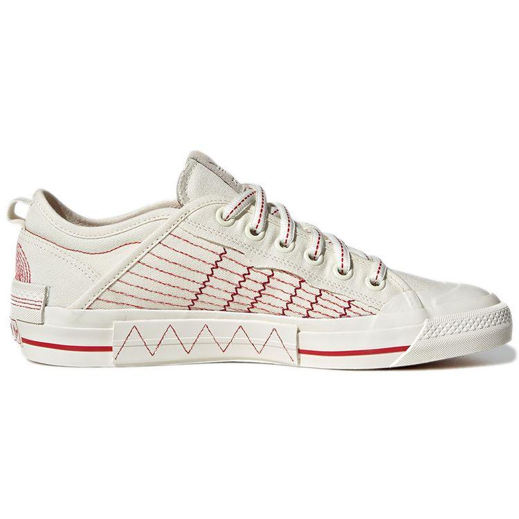 Adidas Оригинальные Nizza Low Mfx Canvas Удобные Повседневные Дышащие Прочные Нескользящие Кроссовки для Скейтбординга с Низким Верхом Унисекс Белые Красные GX0979