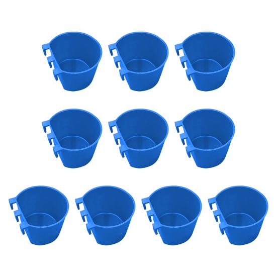 10 шт., чашки для куриных клеток, подвесные кормушки, миски для корма для птиц, клетка для кроликов, кормушка для домашних животных, попугаев, домашней птицы, голубей, проволочная клетка