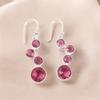 Pink Tourmaline Gemstone Earrings  925 Fine Silver Handmade Jewelry Gift For Mom EE-161-10