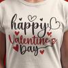 Happy Valentine's Day Shirt for Women | Cute Heart Graphic Tee | Romantic Love Top | Valentine Gift for Her | Galentine Outfit
