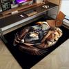 1PC Eagle Lion Wolf Non-Slip Floor Carpet Compatible for Office&Living Room&Dining room - Flat-Weave Machine- Soft & Pattern-E280