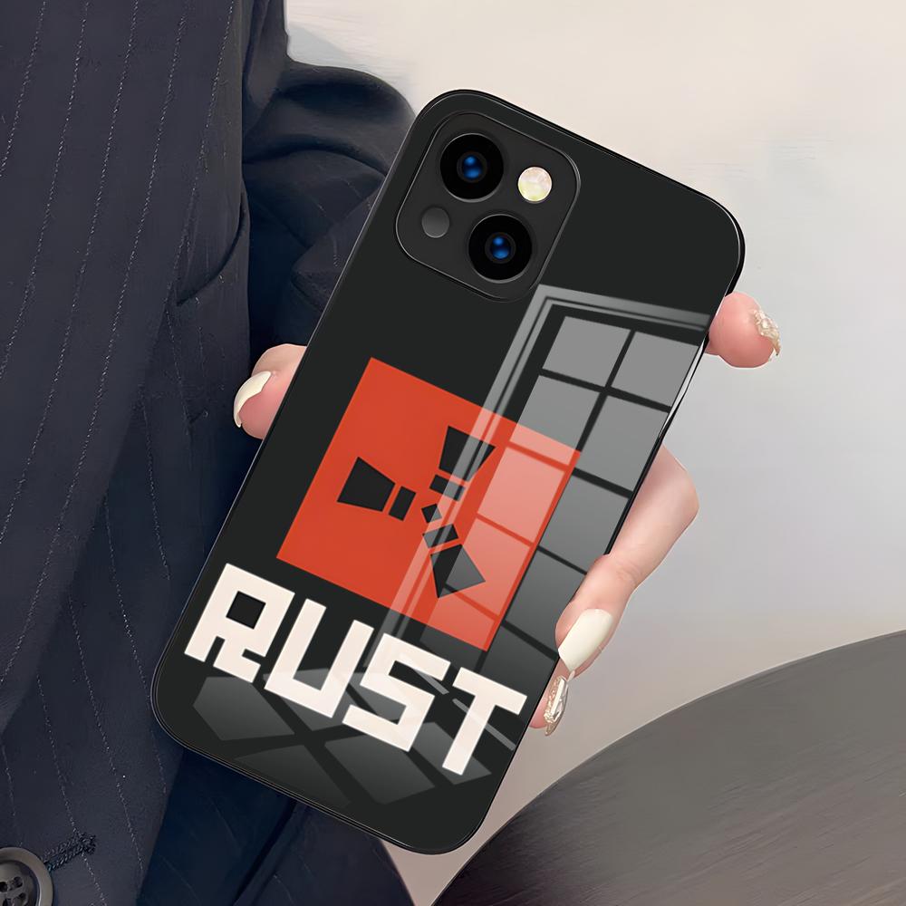 Чехол для телефона RUST Game для iPhone 17 Pro Max 15 Pro 16 14 Plus 12 13 Mini 11 Pro Ударопрочный стеклянный чехол