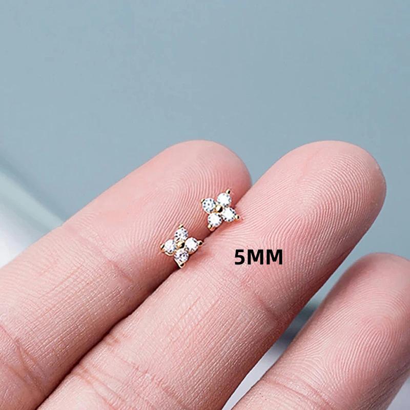 Серьги-гвоздики Huitan Dainty Small Flower, женские, модные, маленькие, свежие, стильные, нежные, женские, золотые, ювелирные изделия, прямая поставка