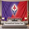 Custom Name Text Tapestry Fiorentina FC Personalized Polyester Wall Tapestry For Bedroom And Room