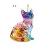 Colorful Animal Ornaments Acrylic Key Chain Backpack Hanging Decorations Car Rearview Mirror Accessories