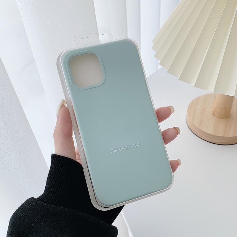 Жидкий силиконовый чехол для iPhone 15, 14, 13, 12, 11 Pro Max, мини-чехол для телефона Apple iPhone 6, 6s, 7, 8 Plus X XR XS Max SE 2020
