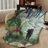 anime M-Mushishi-i Throw Warm Soft Flannel Blanket, Multi-use for Sofa Bed Camping Travel Nap