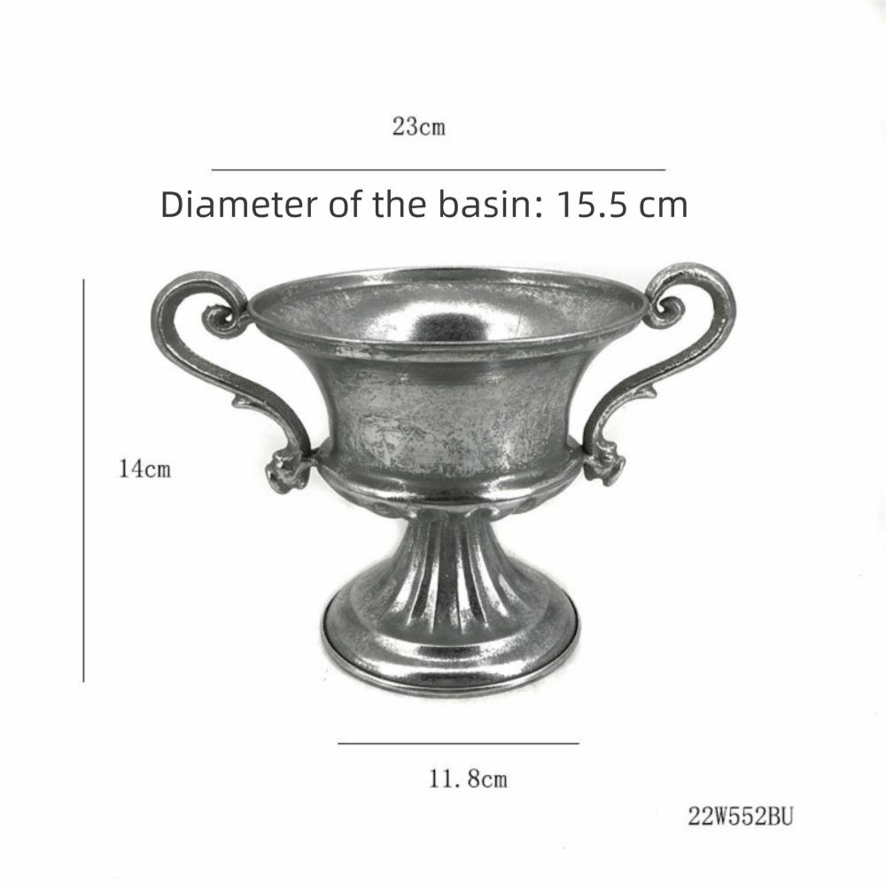 Classical European Flowerpot Silver Flower Planter New Iron Flower Vase Table Decor