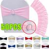 New 50-10PCS Elastic Chair Knot Wedding Decoration Buckle Sashes Back Cover Mariage Hotel Home Seat Elegant Modern Ribbon Decors