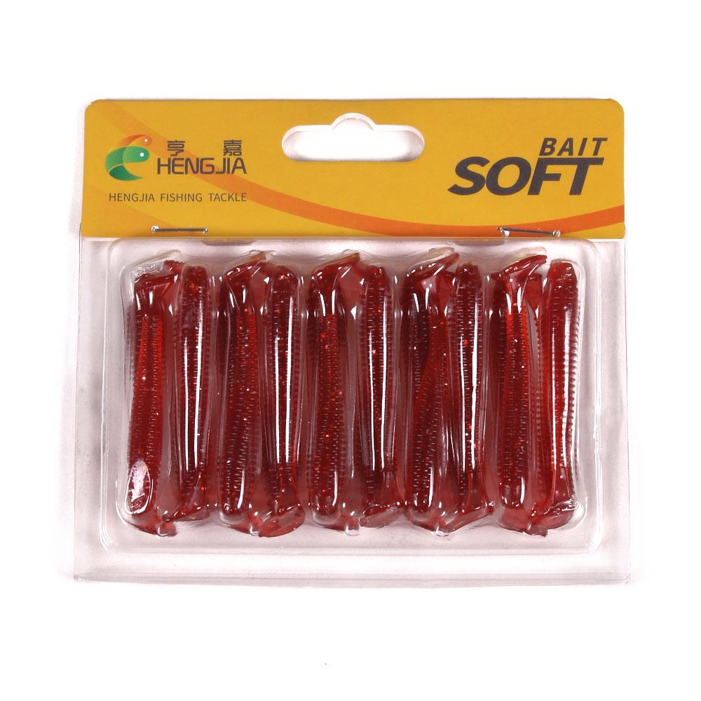 20PCS Soft Fishing Lures 7cm 6cmT Tail Worm Silicone Bait Artificial Swing Shad Wobblers for Bass Pike Carp Fishing Tackle