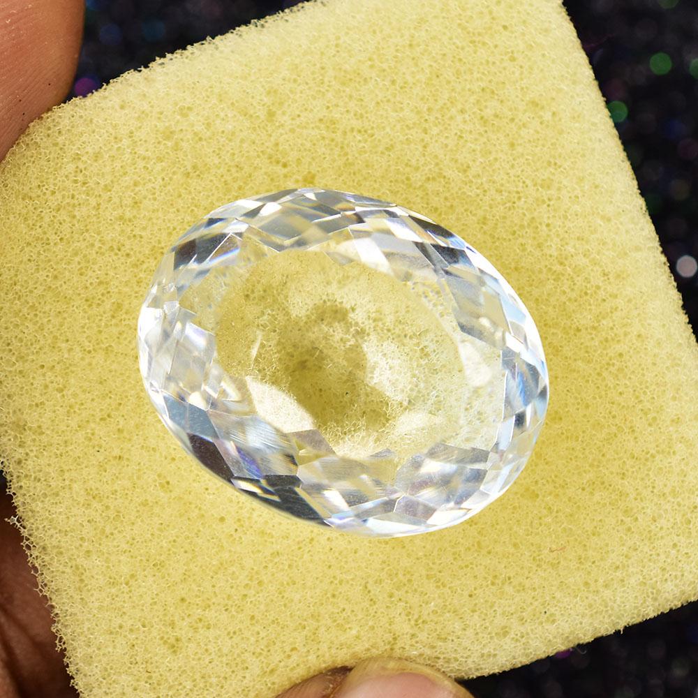 Natural White Sapphire Loose Gemstone Oval Cut 69.7 ct Flawless From Sri Lanka September Birthstone