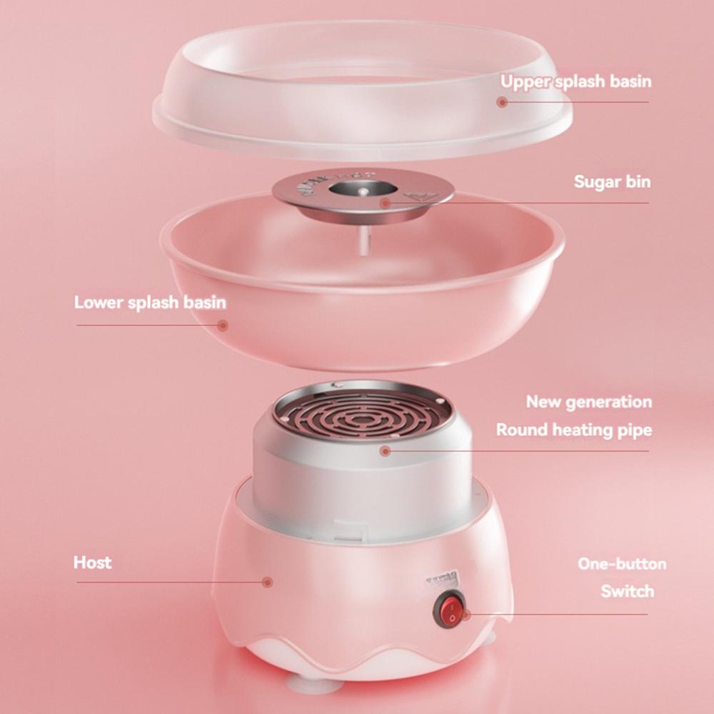 Cotton Candy Machine for Kids Professional Cotton Candy Maker Machine BPA with 10 Cones and Sugar Scoop for Birthday Parties Children's Day