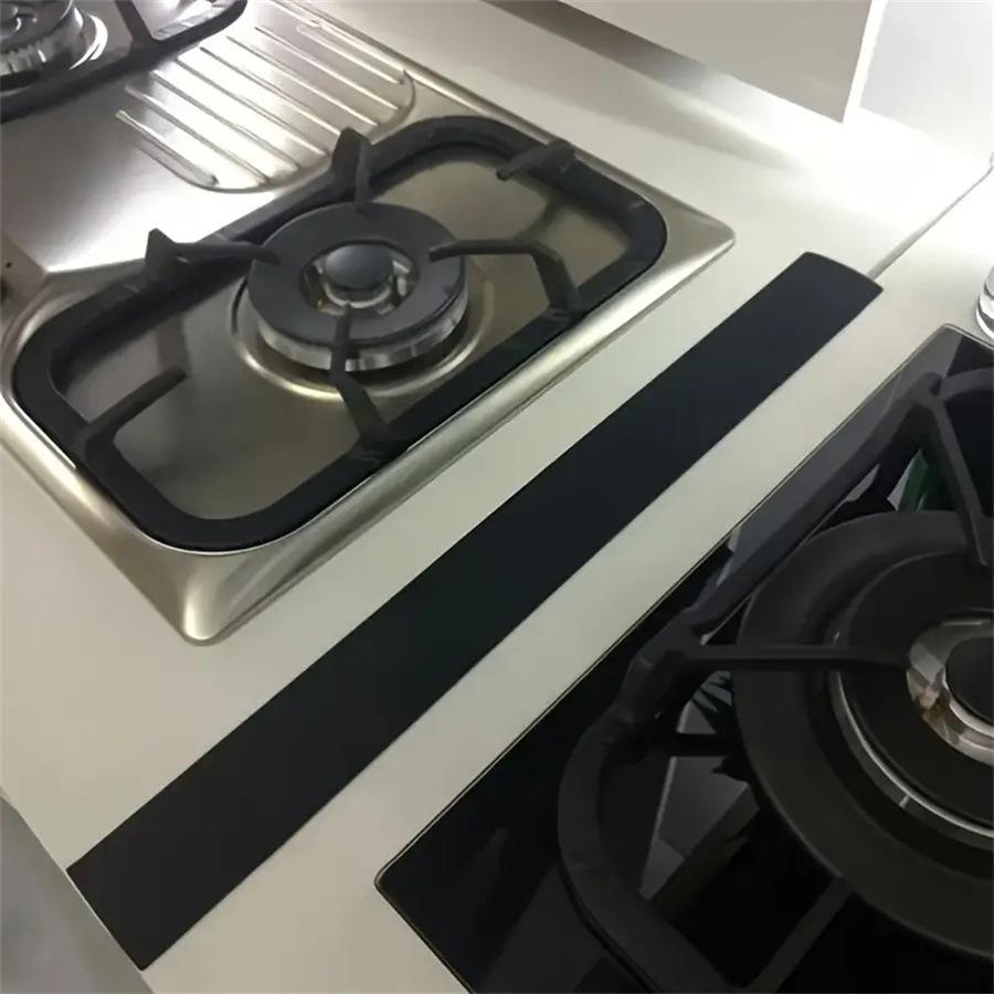1/2/5pcs Kitchen Silicone Stove Counter Gap Cover Kitchen Range Gap Cover Filler Heat Resistant Mat Seals Spills Between Counter Stovetop