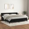 3127753 vidaXL Bed with Box Spring and Mattress Black 200x200 Cm Velvet