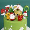 Christmas Cake Toppers Resin Santa Claus Cake Decor Xmas Small House Cupcake Dec Merry Christmas Decor For Home Happy New Year